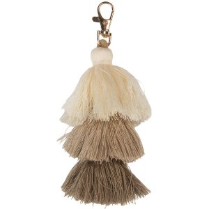 Juleeze JZKC0216 Schlüsselanhänger Beige 4x4x13 cm