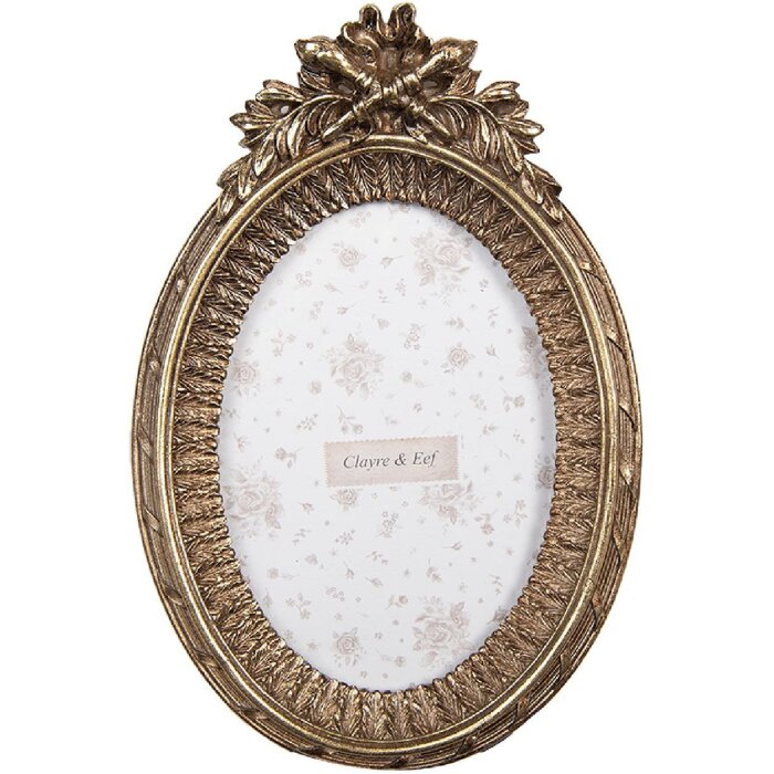 Clayre & Eef 2F1289 Фоторамка 15x3x22 см / 10x15 см Золотая