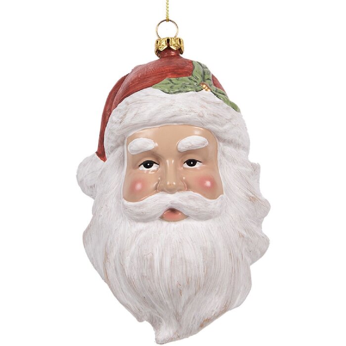 Clayre & Eef Декоративная подвеска Санта Клаус 9x7x15 см