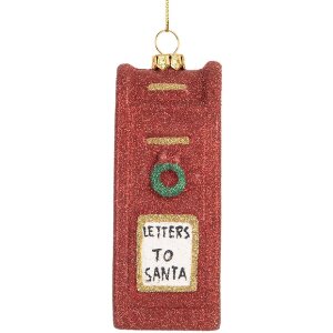 Clayre & Eef 66091 Dekoration Anhänger Briefkasten 5x4x11 cm Rot und Weiß