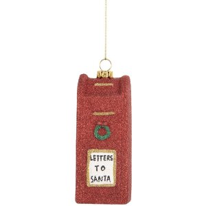 Clayre & Eef 66091 Dekoration Anhänger Briefkasten 5x4x11 cm Rot und Weiß