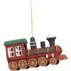 Clayre & Eef Подвес Локомотив 12x4x7 см Красный/Зеленый
