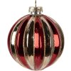 Clayre & Eef 6GL5135 Елочная игрушка Ø 8x8 см Золотисто-красная