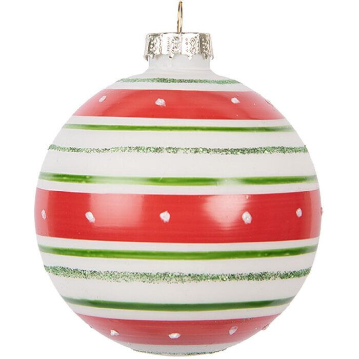 Clayre & Eef Елочная игрушка красная 8х8 см