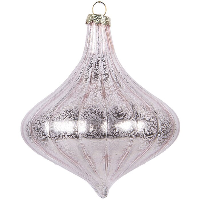 Clayre & Eef 6GL5145 Christbaumkugel Rosa 10x10 cm