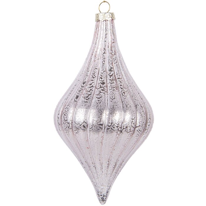 Clayre & Eef 6GL5146 Рождественский шарик Ø 8x15 см