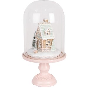 Clayre & Eef 6GL5191 Glasglocke mit Dekoration LED...