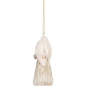Clayre & Eef Подвес декоративный "Рождественская группа" 5х4х11 см бежевый