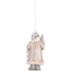 Clayre & Eef 6PR5661 Dekoration Anhänger Weihnachtsmann 5x4x9 cm Beige/Weiß