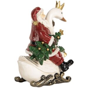 Clayre & Eef 6PR5671 Weihnachtsmann auf Schwan...