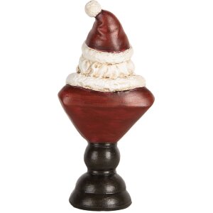 Clayre & Eef 6PR5674 Dekoration Büste Weihnachtsmann 7x5x15 cm Rot & Weiß
