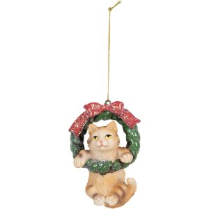 Clayre & Eef 6PR5314 Dekoration Anhänger Katze...