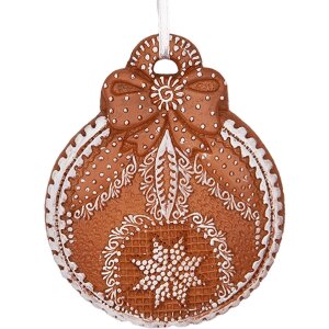 Clayre & Eef 6PR5317 Ёлочная шарик 8x2x10 см...