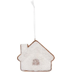 Clayre & Eef Декор "Дом" 9x1x8 см Белый