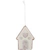 Clayre & Eef Декор-подвеска Дом 8x1x10 см Зеленый/Белый