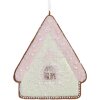 Clayre & Eef 6PR5339 Dekoration Anhänger Haus 9x1x10 cm Grün und Rosa