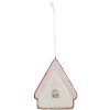 Clayre & Eef 6PR5339 Dekoration Anhänger Haus 9x1x10 cm Grün und Rosa