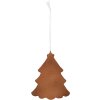 Clayre & Eef 6PR5346 Dekoration Anhänger Weihnachtsbaum 9x1x10 cm Weiß Braun