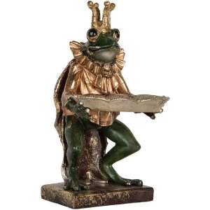 Clayre & Eef 6PR5565 Декорация Лягушка 16x15x28 см Зеленая