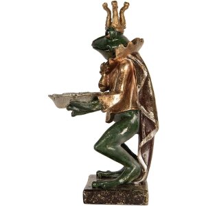 Clayre & Eef 6PR5565 Декорация Лягушка 16x15x28 см Зеленая