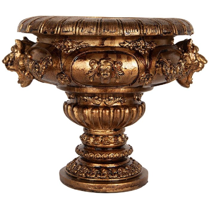 Clayre & Eef Декоративный цветочный горшок 26x22x21 см золотой