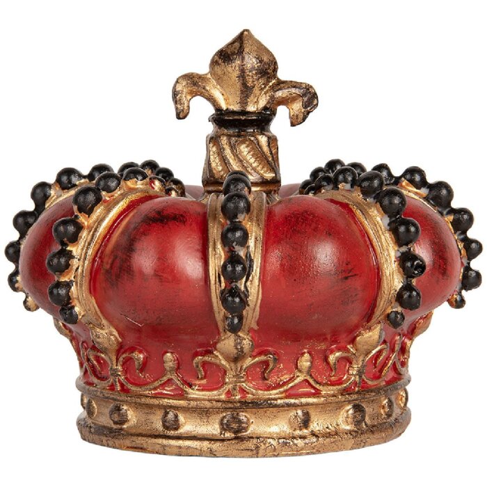 Clayre & Eef Декоративная корона 13x11 см красно-золотая