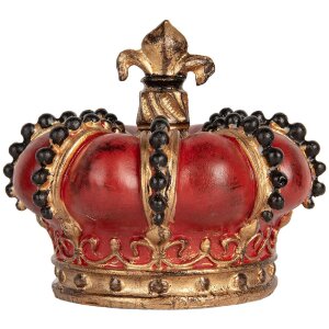 Clayre & Eef Декоративная корона 13x11 см красно-золотая