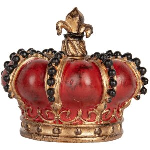 Clayre & Eef Декоративная корона 13x11 см красно-золотая