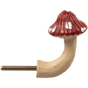 Clayre & Eef дверная ручка 3x4x6 см красно-бежевая