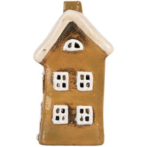 Clayre & Eef Декоративный домик 8x7x15 см коричнево-бежевый