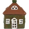 Clayre & Eef 6CE2185 Dekoration Haus 12x9x14 cm Grün-Braun