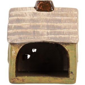 Clayre & Eef Декоративный домик 8x7x10 см зеленый бежевый