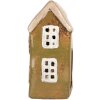 Clayre & Eef 6CE2191 Dekoration Haus 10x7x14 cm grün-beige