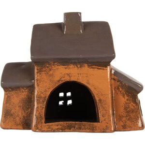 Clayre & Eef Декоративный домик 20x11x16 см оранжево-серый