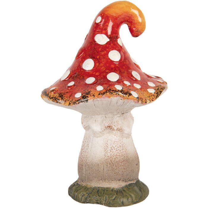 Clayre & Eef Декоративный гриб 11x11x16 см красно-белый