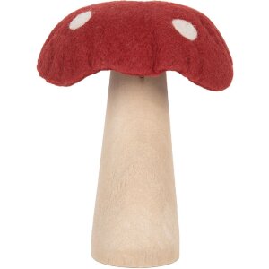 Clayre & Eef 66303 Filzpilz 14x14x17 cm Rot-Braun
