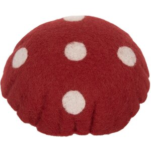 Clayre & Eef 66303 Filzpilz 14x14x17 cm Rot-Braun