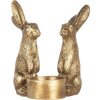 Clayre & Eef Подсвечник-кролик золотистый 10x8x12 см