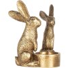 Clayre & Eef Подсвечник-кролик золотистый 10x8x12 см