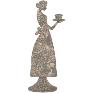 Clayre & Eef 6Y5814 Kerzenständer Frau 15x10x37 cm