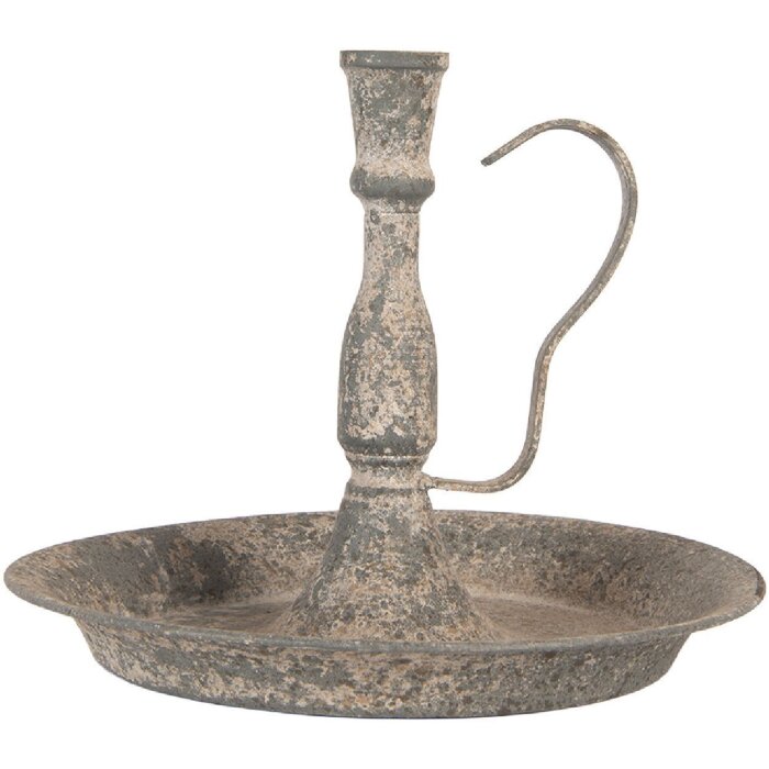 Clayre & Eef Подсвечник Ø23x19 см Серый