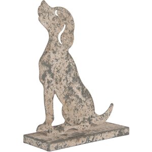 Clayre & Eef 6Y5829 Dekoration Hund 20x8x24 cm Grau...
