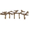 Clayre & Eef 6Y5883 Настенная вешалка 18x2x6 см золотистого цвета