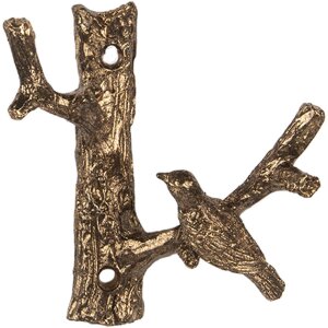 Clayre & Eef 6Y5885 Wandhaken 9x4x9 cm Goldfarben