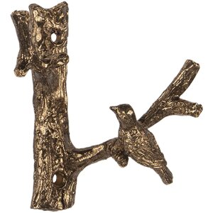 Clayre & Eef 6Y5885 Wandhaken 9x4x9 cm Goldfarben