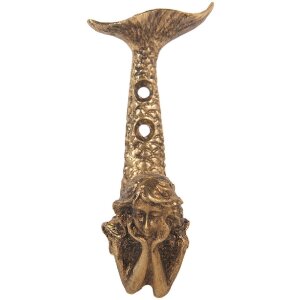 Clayre & Eef 6Y5889 Wandhaken 5x4x10 cm Goldfarben