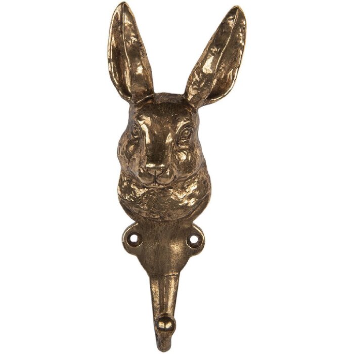 Clayre & Eef 6Y5891 Настенный крючок 7x4x18 см золотистого цвета