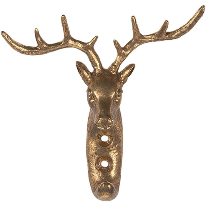 Clayre & Eef 6Y5894 Wandhaken 12x5x12 cm goldfarben