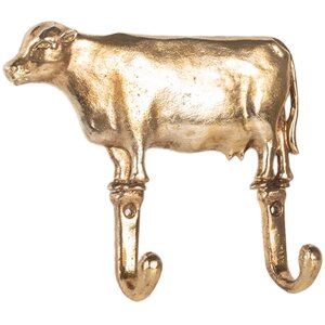 Clayre & Eef 6Y5895 Wandhaken 17x4x15 cm goldfarben