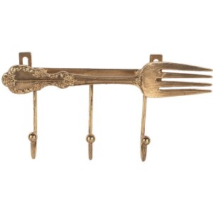 Clayre & Eef 6Y5897 Garderobe 18x4x9 cm Goldfarben